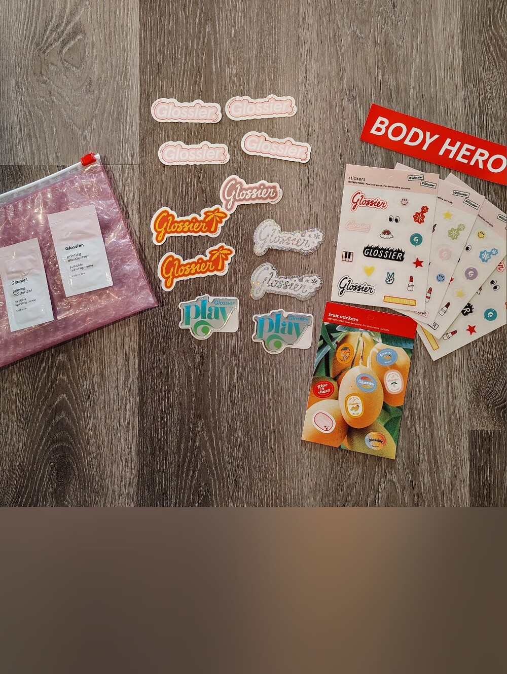 Glossier Sticker/Sample Bundle